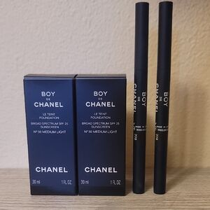 2 Set Of CHANEL Boy de Chanel Foundation and 2 Set Of Eyeliner Set in Black.